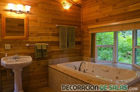 baño de madera