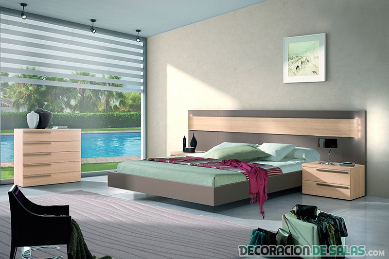 combinación del color marrón en dormitorio moblerone