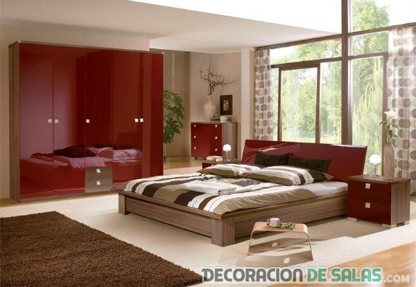 dormitorio en color rojo