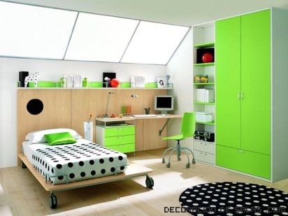 habitaciones en color verde