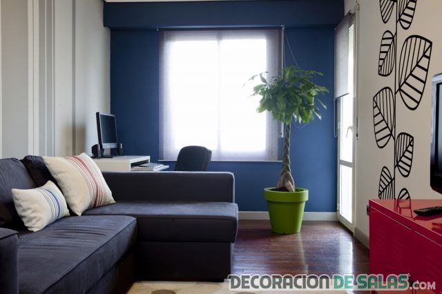 mini sala en color azul