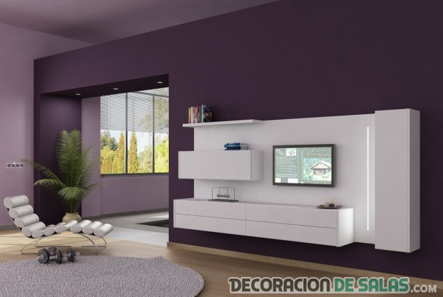 mueble salon colgado en pared