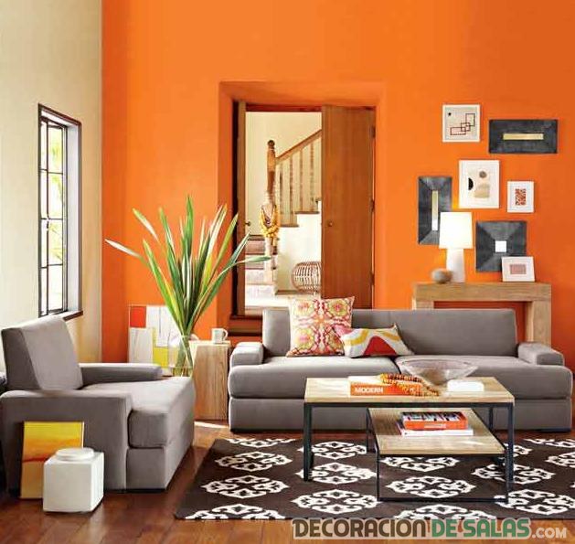 salones en color naranja