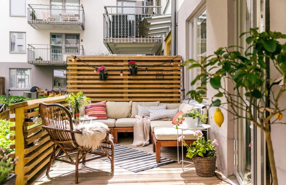 Crear decoración en la terraza moderna y fresca para el verano