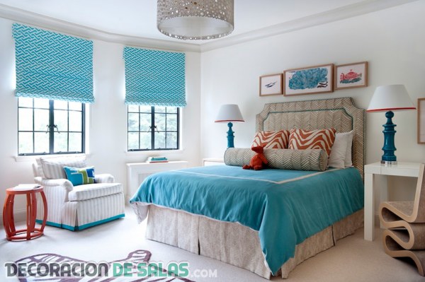 Cortinas azules para dormitorios y salones