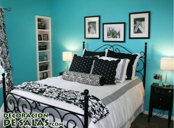 Dormitorios en color turquesa