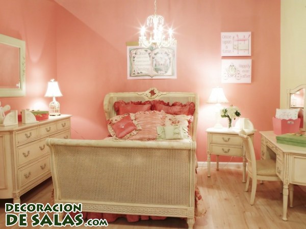 Dormitorios en color coral
