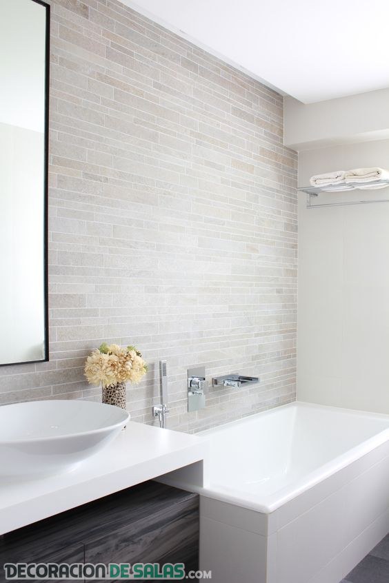 Diferentes texturas para las paredes de tu baño